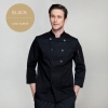Europe America design short/ long sleeve unisex cook coat chef uniform Color black long sleeve