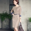 Korea design double-breasted high quality work dress for office women