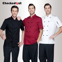 Professional Unisex Short Sleeve Chef Coat - Breathable & Durable Kitchen Uniform