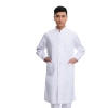 2017 long sleeve officer collar dentist doctor uniform men coat Color White