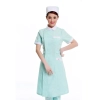 white collar short sleeve long coat for nurse hospital doctor Color Light Green