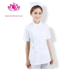 fashion side-buttoned short sleeve summer nurse coat uniform (1 x jacket + 1 x pant ) Color White
