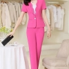 high quality office secretary uniform work skirt suits Color rose pant suits