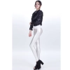 sexy low waist PU leather young girls legging pant Color glossy white