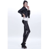 sexy low waist PU leather young girls legging pant Color black