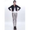 sexy low waist PU leather young girls legging pant Color glossy grey