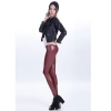 sexy low waist PU leather young girls legging pant Color wine