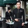 casual Asian style restaurant hotel clerk waiter uniform blouses Color men black