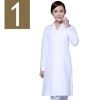 winter high quality long sleeve front opening nurse doctor coat uniform Color women white(slim fit design)