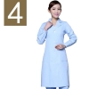 winter high quality long sleeve front opening nurse doctor coat uniform Color women light blue