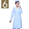 winter high quality long sleeve front opening nurse doctor coat uniform Color women light blue(white collar)
