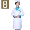 winter high quality long sleeve front opening nurse doctor coat uniform Color women white( green collar)