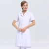 new arrival hospital notch lapel doctor coat nurse uniforms Color women short sleeve milk white