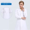 new arrival hospital notch lapel doctor coat nurse uniforms Color women long sleeve white (back belt)