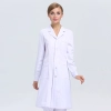 new arrival hospital notch lapel doctor coat nurse uniforms Color women long sleeve milk white