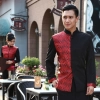 wedding formal style service staff blouse blazer uniform for waiter Color men wine