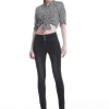 fashion design sexy high waist lycra denim women's female trousers jeans pencil pant Color Dim Gray