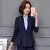 red office style women work skirt suits pant suits