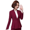 red office style women work skirt suits pant suits