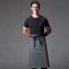 hot sale American restaurant denim Chef apron waiter apron Color short black stripes apron
