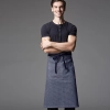 hot sale American restaurant denim Chef apron waiter apron Color short navy stripes apron