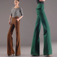 thicken woolen wide leg office formal women's flare pants bellbottoms
