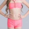 colorful-dashed hem girl swimwear girl bikini Color 4