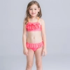 cute applique child girls swimwear bikini cloth floral Color 14