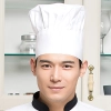 high quality black and white square print chef hat