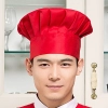 high quality black and white square print chef hat Color red chef hat