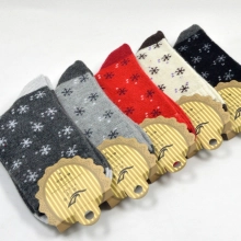 Snowflake pattern thicken wool women socks wholesale