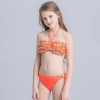 cute applique child girls swimwear bikini cloth floral