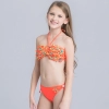 cute applique child girls swimwear bikini cloth floral