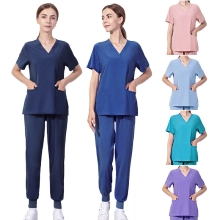 Europe style female nurse work uniform scrubs suits dentist surgical operation work suit