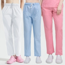Elastic Lace belt  dental  pants Nurse clothes Large size work pants 13 color nurse pants