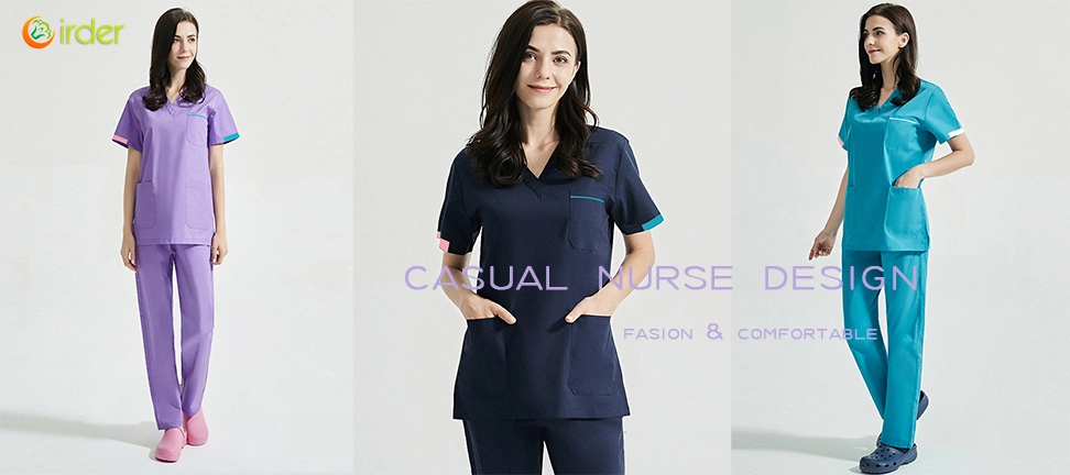 2024 Europe surgical medical care beauty salon workwear nurse scrubs suits jacket pant