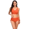 high quality wrap chest solid red bikini women swimwear two-piece swimsuit Color color 7