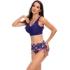 flamingo shorts wrap navy bra top bikini women swimwear two-piece swimsuit