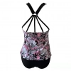 Europe leaves prints suspenders bikini young girl swimwear two-piece swimsuit Color color 4