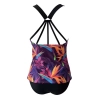 Europe leaves prints suspenders bikini young girl swimwear two-piece swimsuit Color color 7