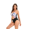 fashion hot plant printing short lady bikini young girl swimwear two-piece swimsuit 2516