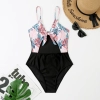 fashion hot plant printing short lady bikini young girl swimwear two-piece swimsuit 2516