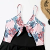 fashion hot plant printing short lady bikini young girl swimwear two-piece swimsuit 2516