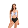 fashion patchwork plant printing short lady bikini brace swimwear one-piece swimsuit MX2504