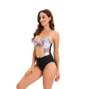 fashion patchwork plant printing short lady bikini brace swimwear one-piece swimsuit MX2504