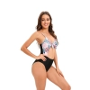 fashion patchwork plant printing short lady bikini brace swimwear one-piece swimsuit MX2504