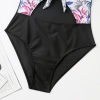 fashion patchwork plant printing short lady bikini brace swimwear one-piece swimsuit MX2504