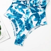 fashion ruffle hem plant printing lady bikini  swimwear for women one-piece swimsuit MX2505