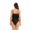 one-piece design fashion ruffle hem solid  color slip lady bikini  swimwear for women one-piece swimsuit MX2507