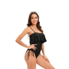 one-piece design fashion ruffle hem solid  color slip lady bikini  swimwear for women one-piece swimsuit MX2507